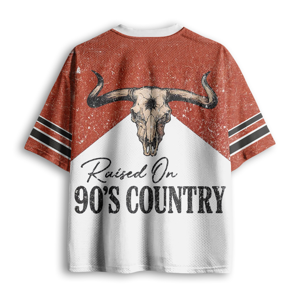 Baddiecat Raised On 90's Country Mesh Jersey