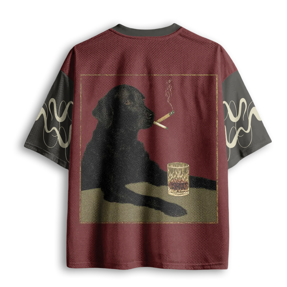 Baddiecat Smoking Dog Mesh Jersey