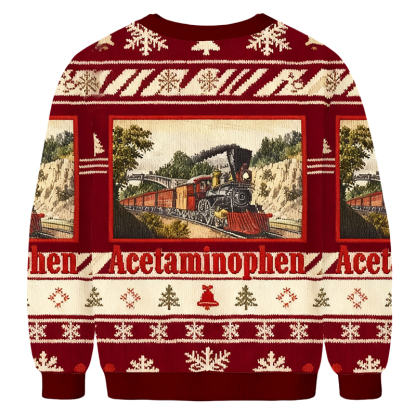 Baddiecat Acetaminophen Christmas Ugly Sweatshirt