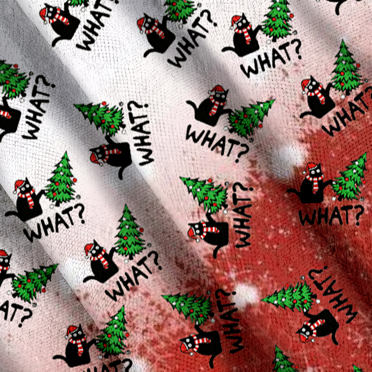 Curious Cat Fun Christmas Ugly Sweatshirt