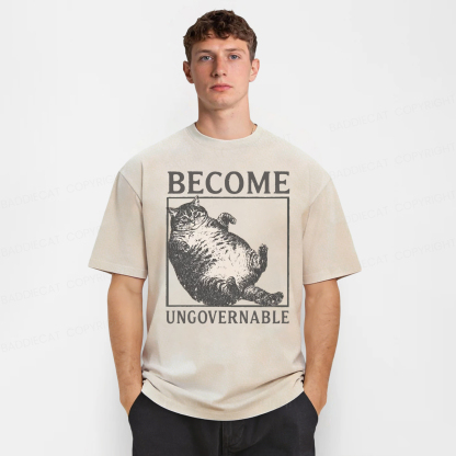 Baddiecat Fatties Become Ungovernable Washed T-shirt