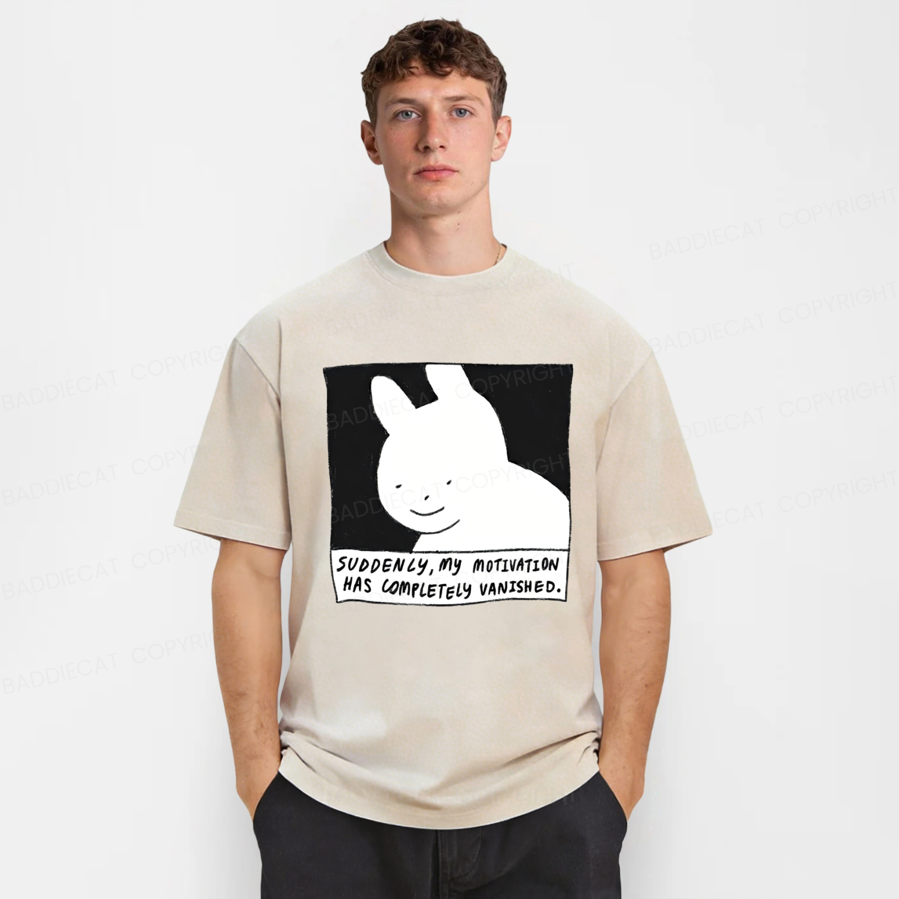 Baddiecat Suddenly My Motivation Has Completely Vanished Washed T-shirt