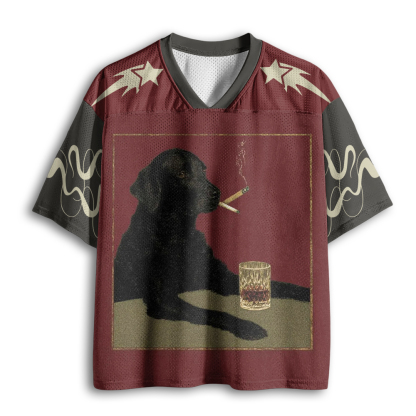Baddiecat Smoking Dog Mesh Jersey