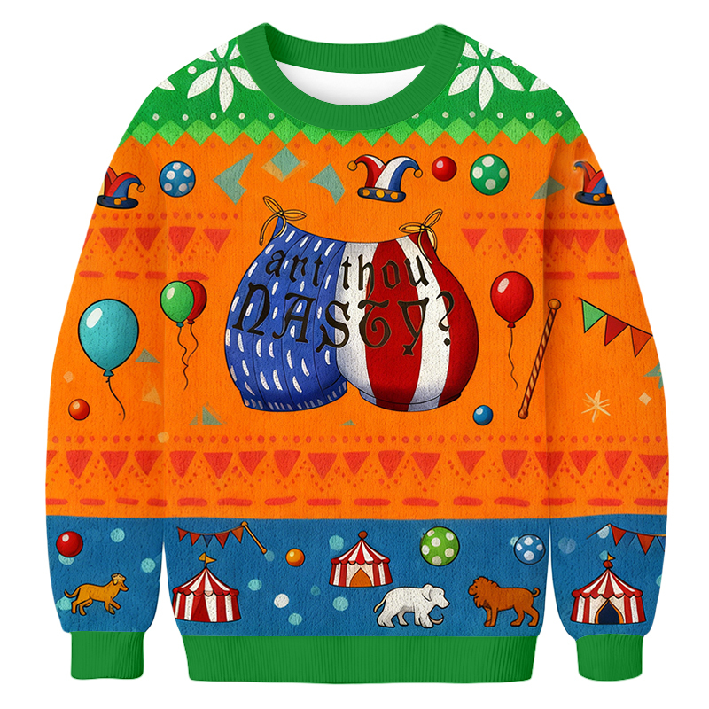 Baddiecat Art Thou NASTY Christmas Ugly Sweatshirt