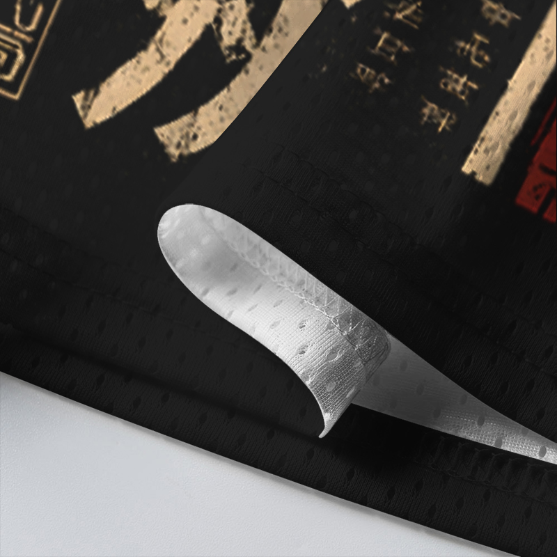 Baddiecat Samurai Rocker - Vintage Japanese Ronin Guitarist Art Mesh Jersey