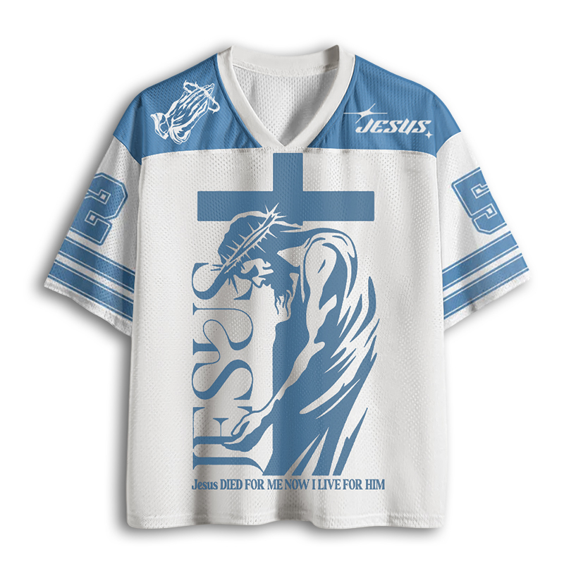 Baddiecat Jesus Died For Me Now I Live For Him Mesh Jersey
