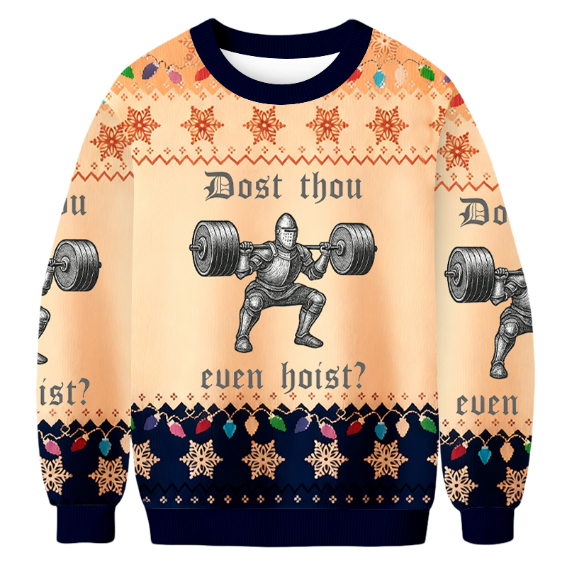 Baddiecat Dost Thou Even Hoist Christmas Ugly Sweatshirt