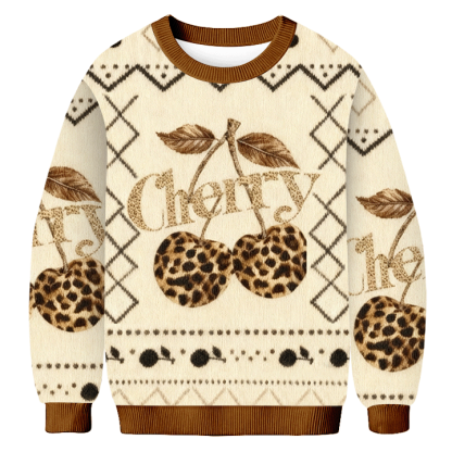 Baddiecat Cherry Christmas Ugly Sweatshirt