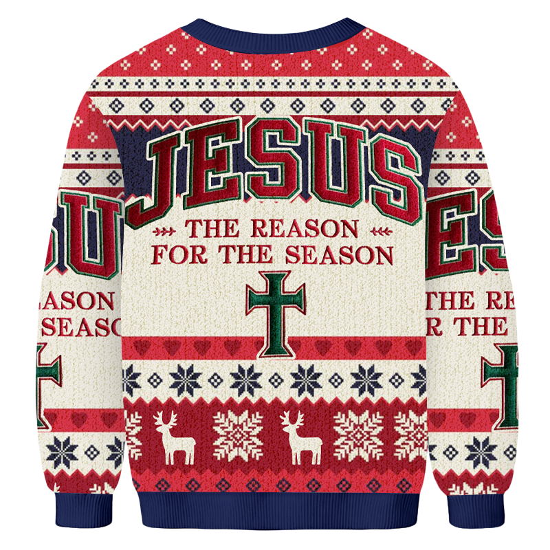Baddiecat Jesus Christmas Ugly Sweatshirt