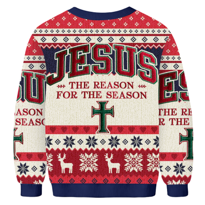 Baddiecat Jesus Christmas Ugly Sweatshirt