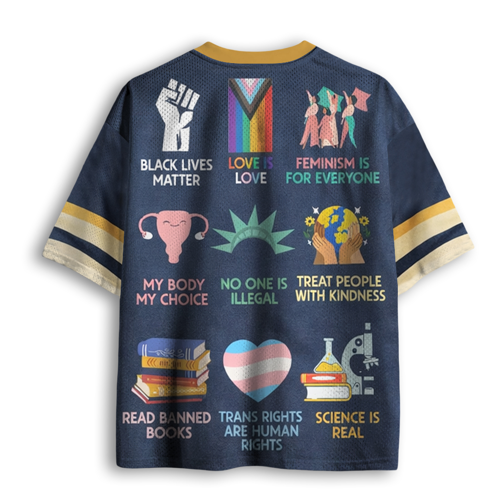 Baddiecat Big Fan Of Human Rights Mesh Jersey