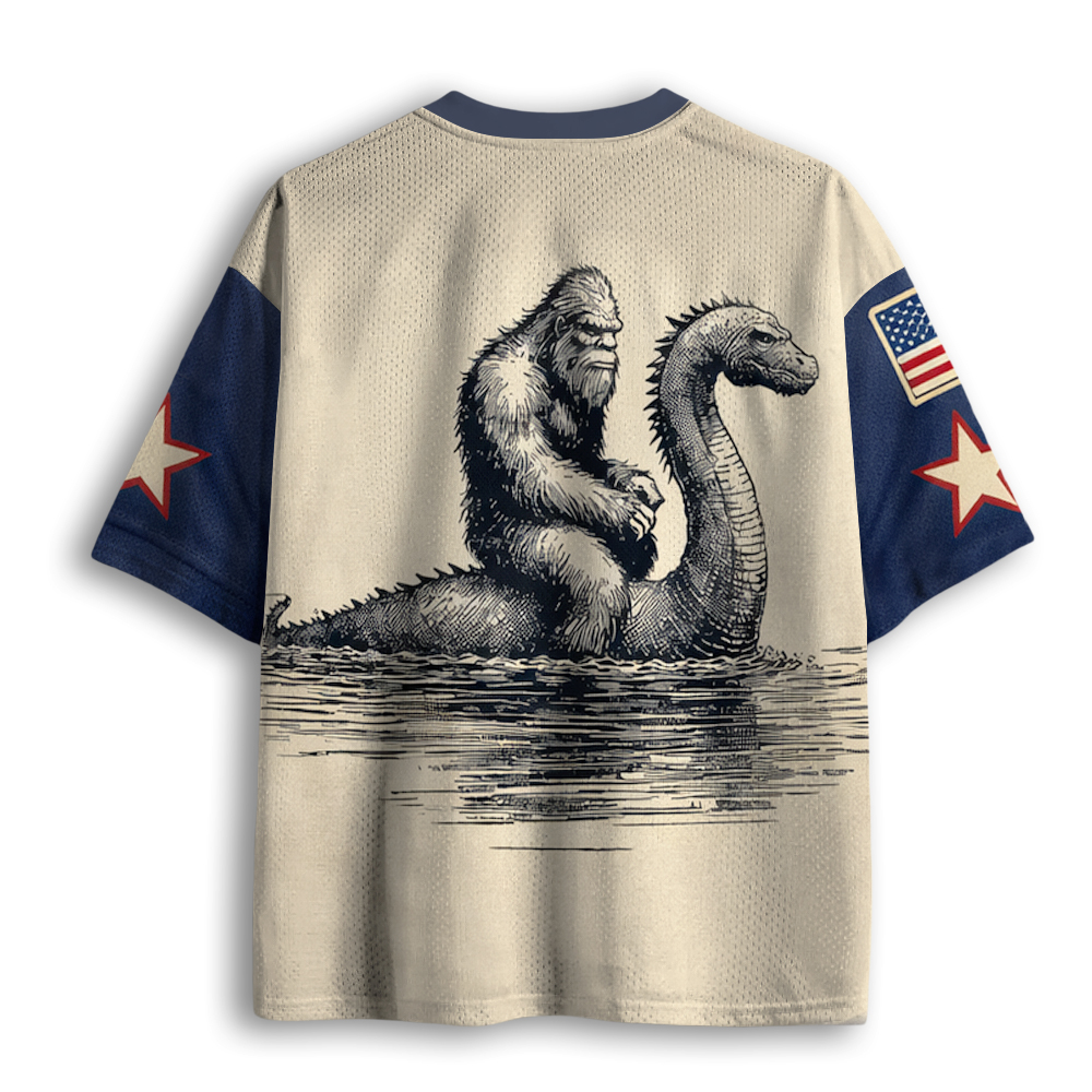 Baddiecat Bigfoot Hilarious Loch Ness Monster Mesh Jersey