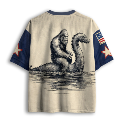 Baddiecat Bigfoot Hilarious Loch Ness Monster Mesh Jersey