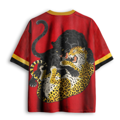 Baddiecat Panther vs Leopard Mesh Jersey