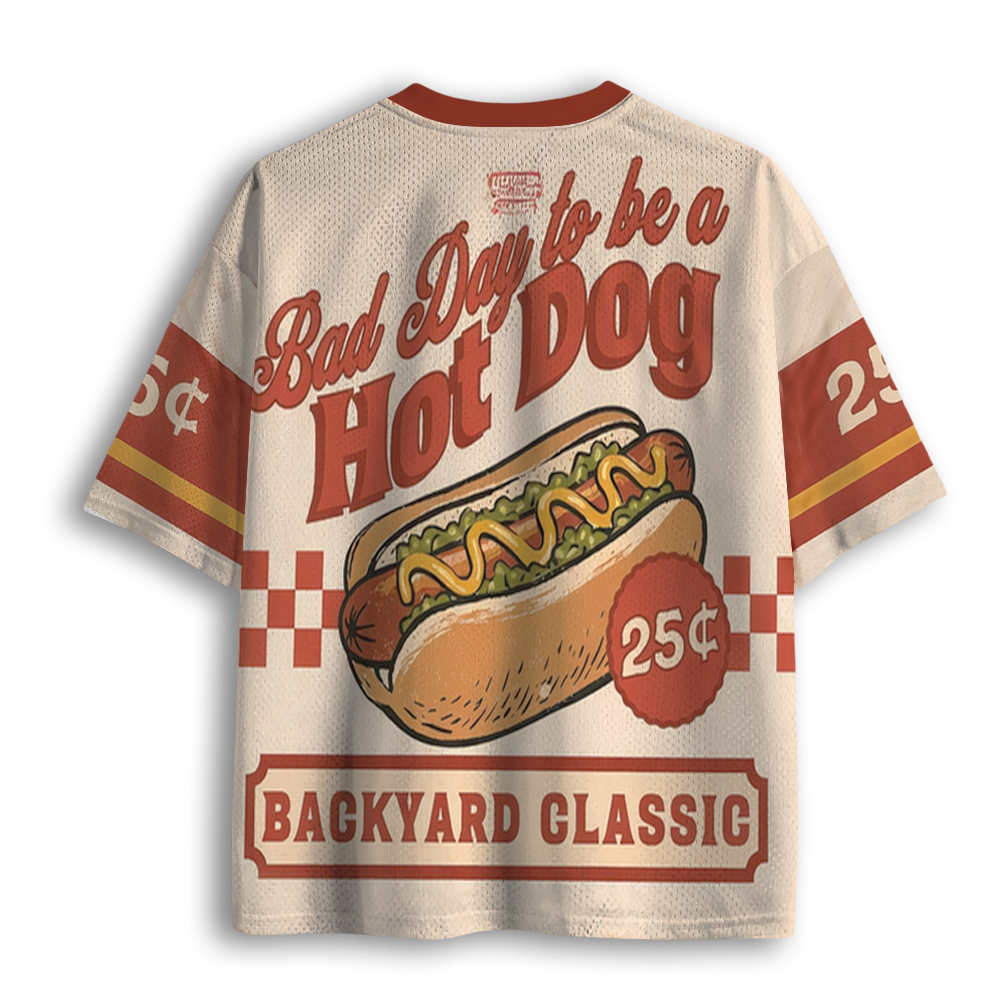 Baddiecat Bad Day To Be A Hot Dog Mesh Jersey