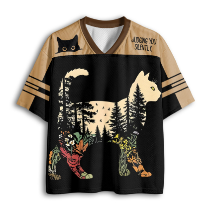 Baddiecat Boho Cat Plants Mesh Jersey