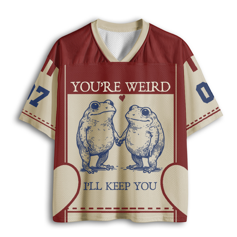 Baddiecat You're Weird I'll Keep You Frog Mesh Jersey