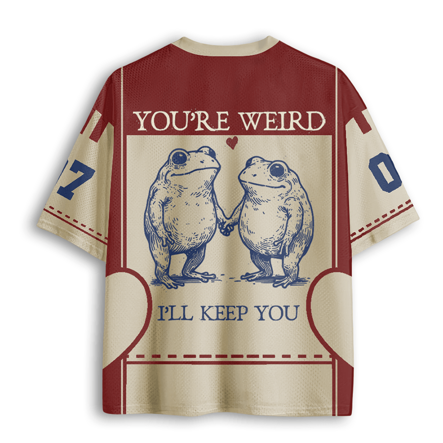 Baddiecat You're Weird I'll Keep You Frog Mesh Jersey