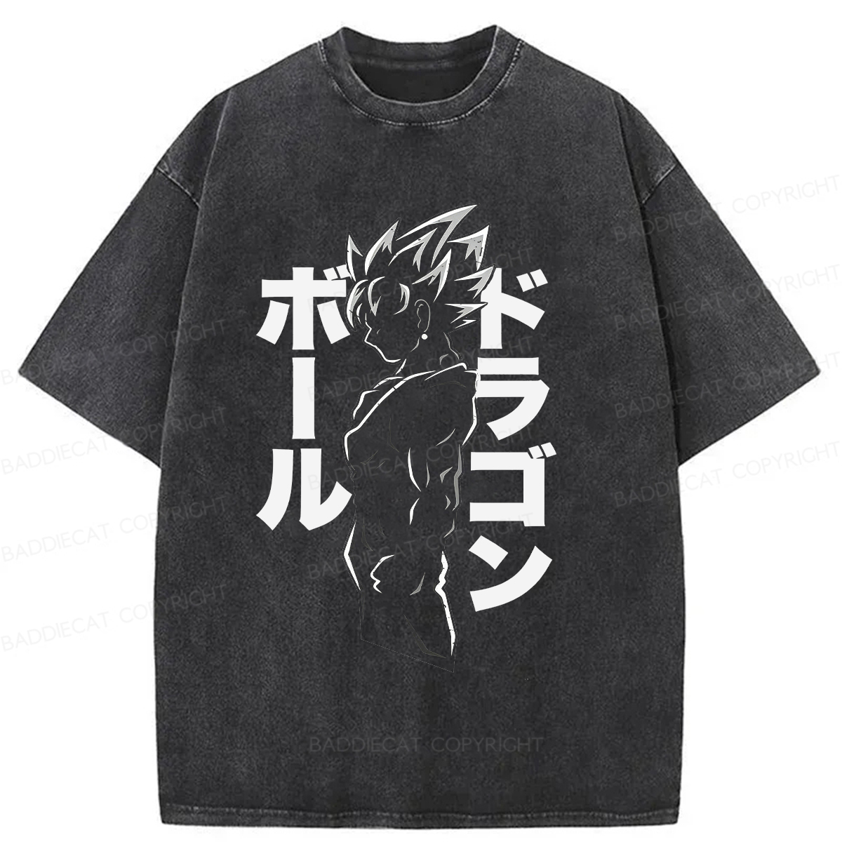 Baddiecat Dragon Ball Z Goku Washed T-shirt