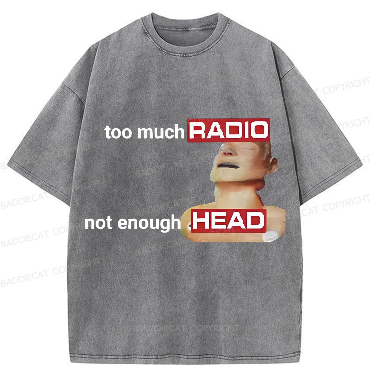 Baddiecat Funny And Humorous Emoji Packs Washed T-shirt