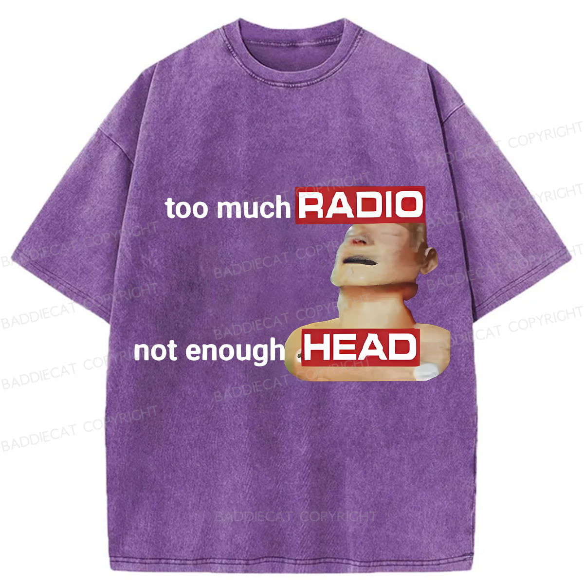 Baddiecat Funny And Humorous Emoji Packs Washed T-shirt