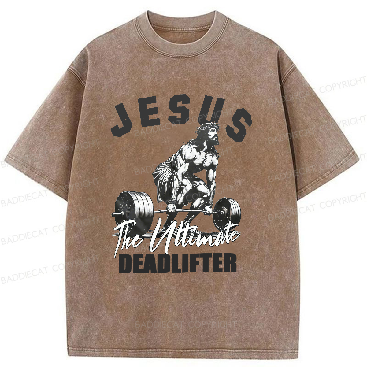 Baddiecat The Ultimate Deadlifter Washed T-shirt