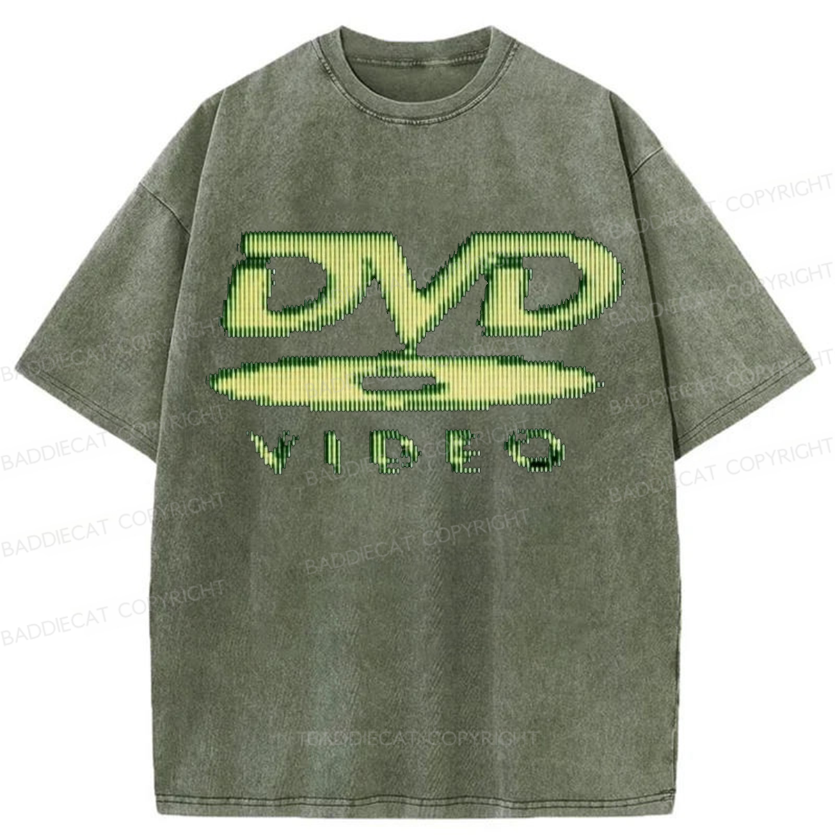 Baddiecat Retro DVD Washed T-shirt