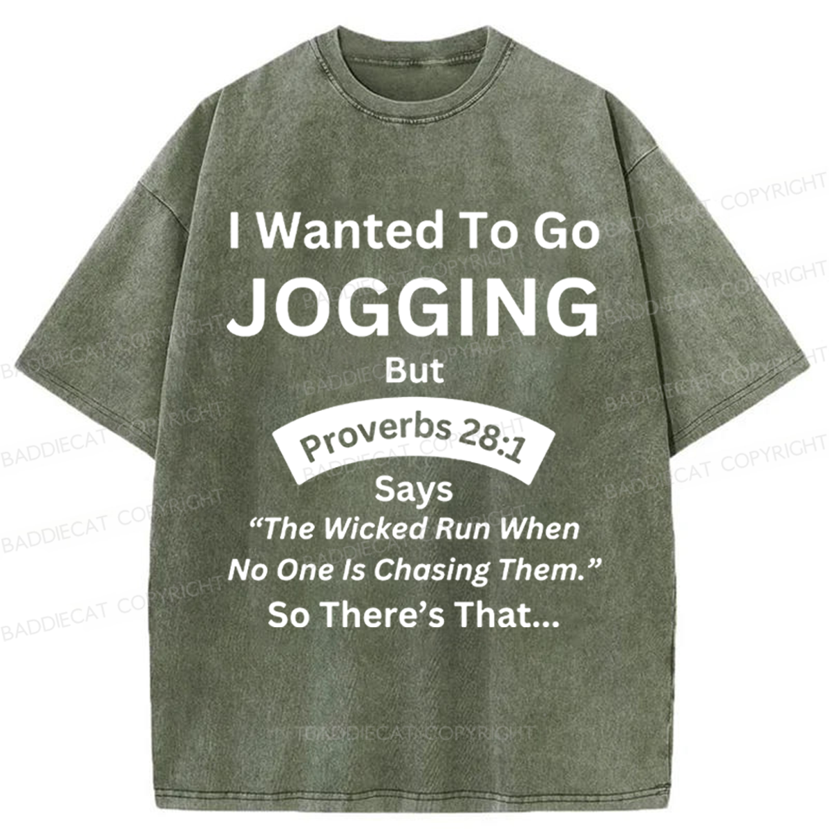 Baddiecat Proverbs Washed T-shirt