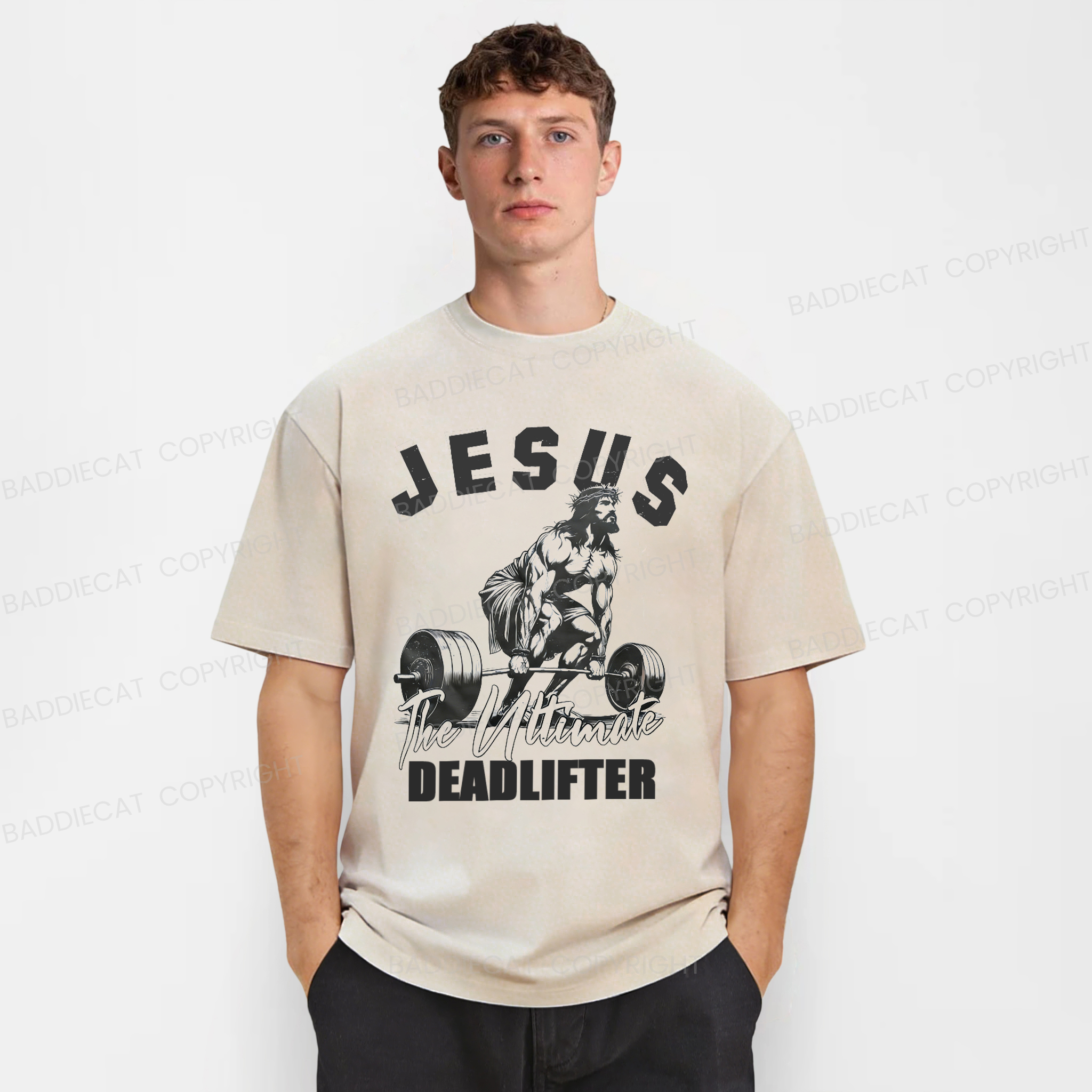 Baddiecat The Ultimate Deadlifter Washed T-shirt