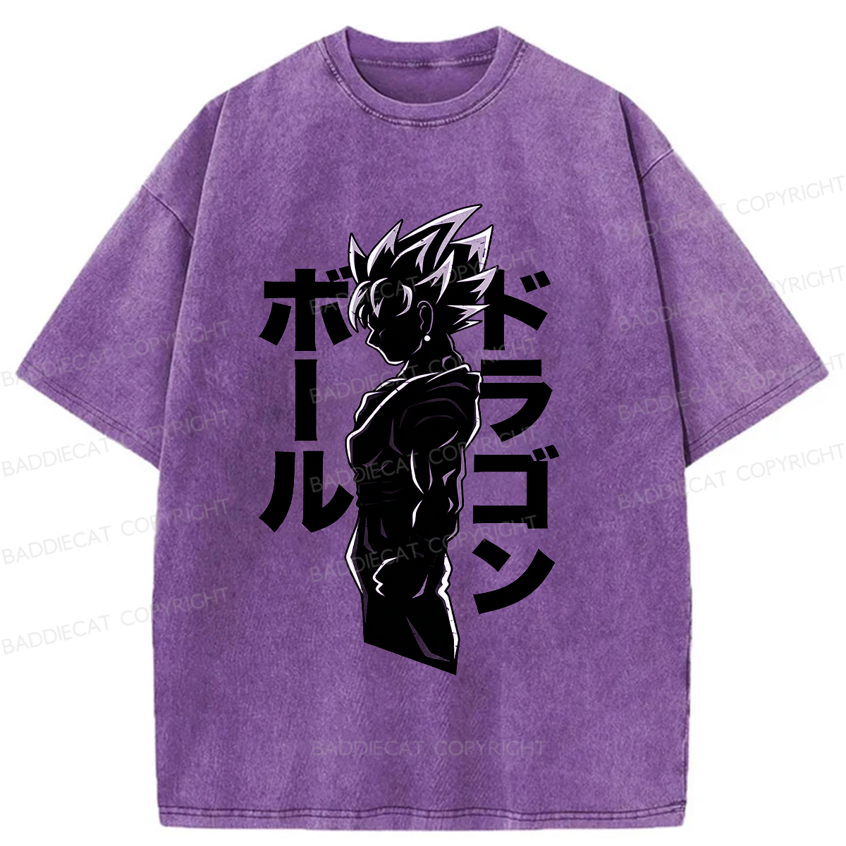 Baddiecat Dragon Ball Z Goku Washed T-shirt