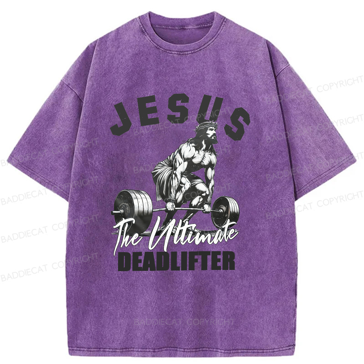 Baddiecat The Ultimate Deadlifter Washed T-shirt