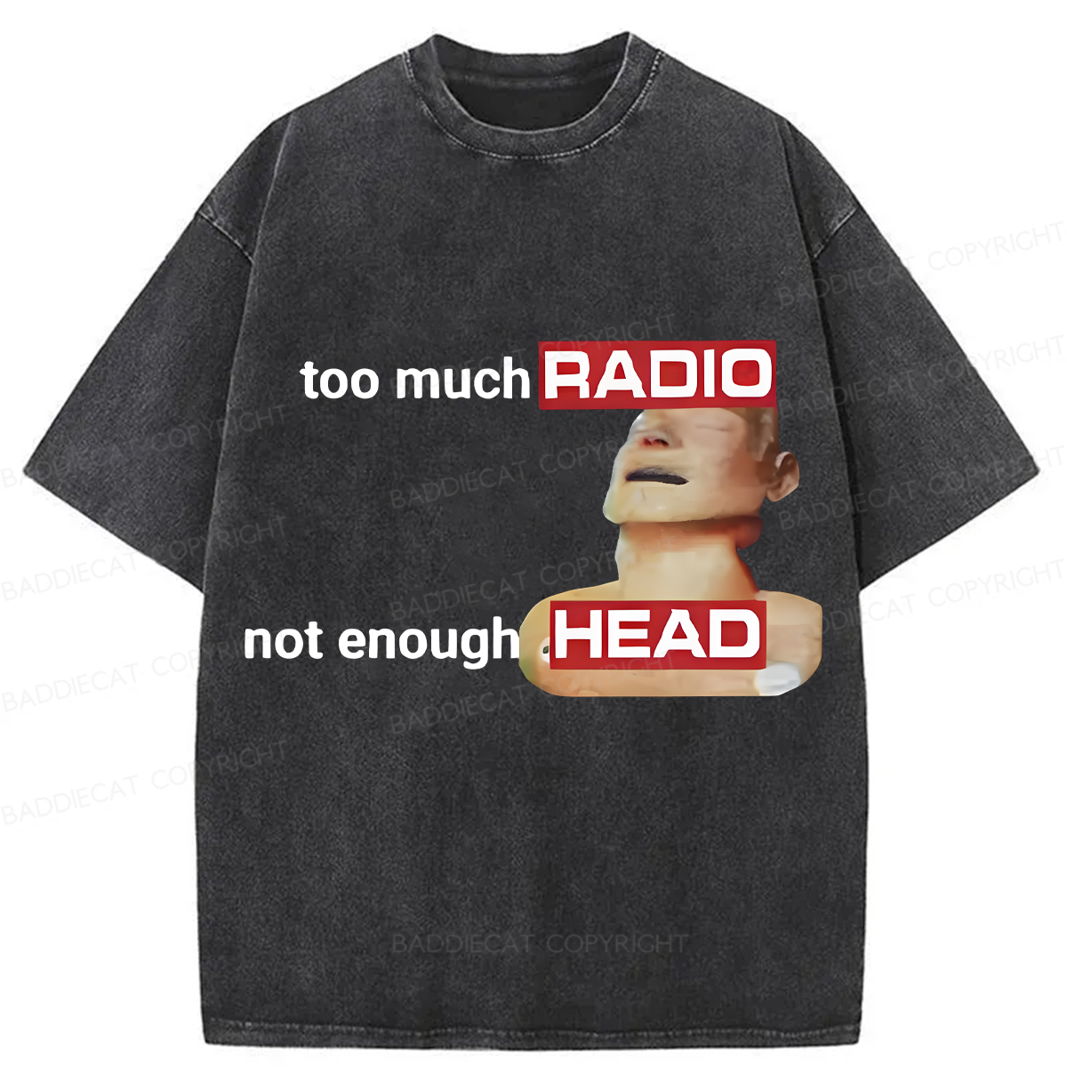 Baddiecat Funny And Humorous Emoji Packs Washed T-shirt