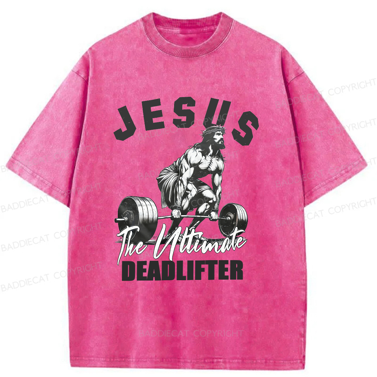 Baddiecat The Ultimate Deadlifter Washed T-shirt