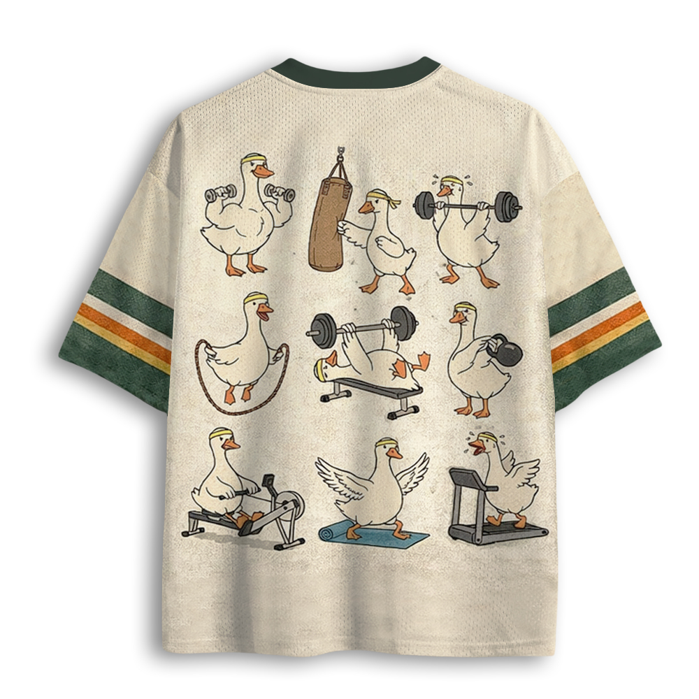 Baddiecat Funny Fitness Goose Mesh Jersey