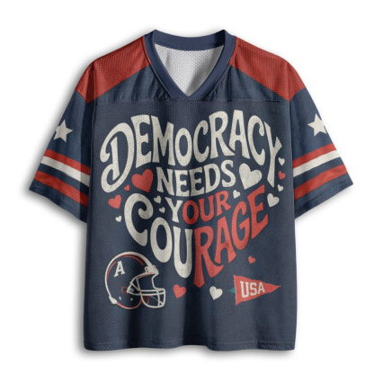 Baddiecat Democracy Needs Your Courage Mesh Jersey