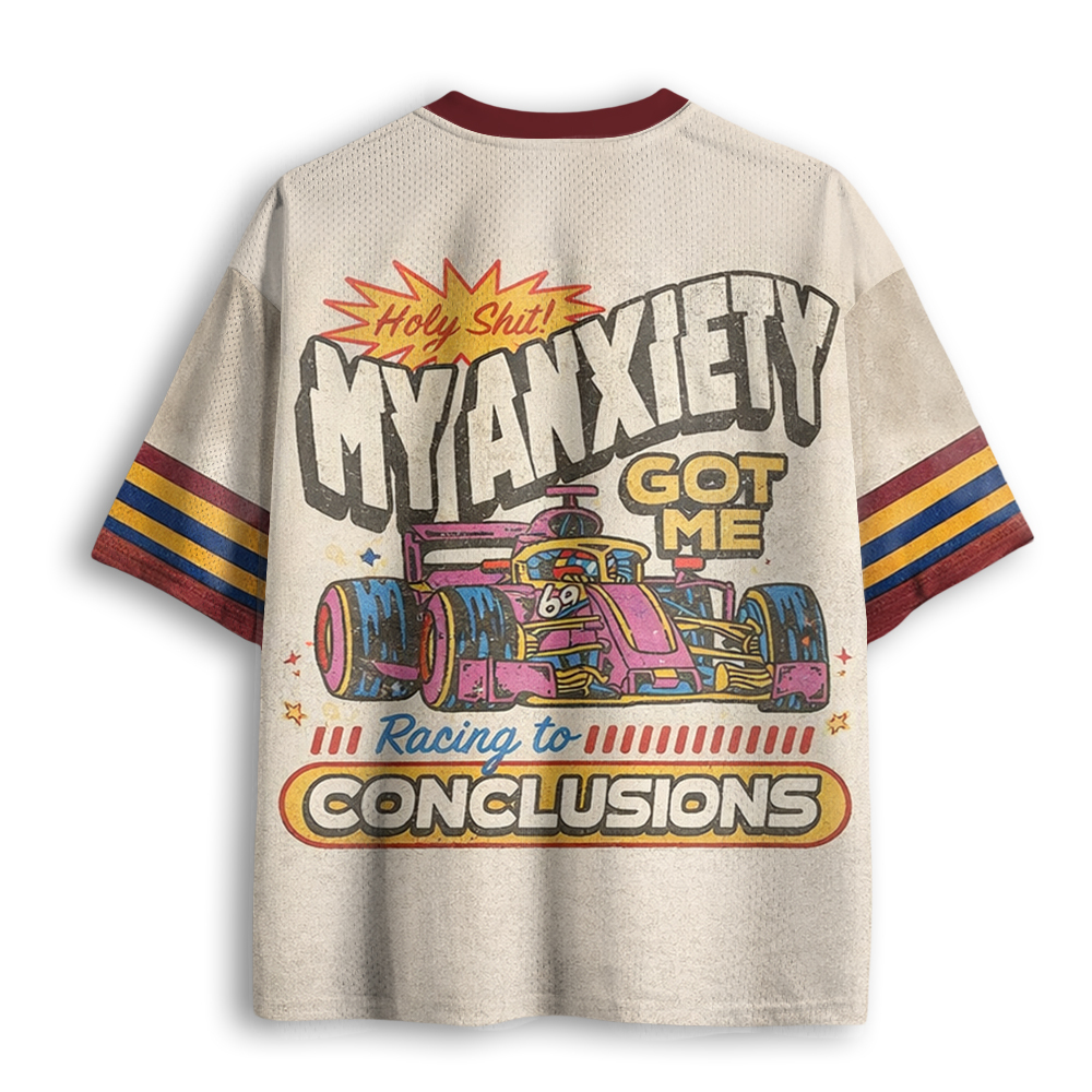 Baddiecat My Anxiety Has Got Me Racing to Conclusions Mesh Jersey