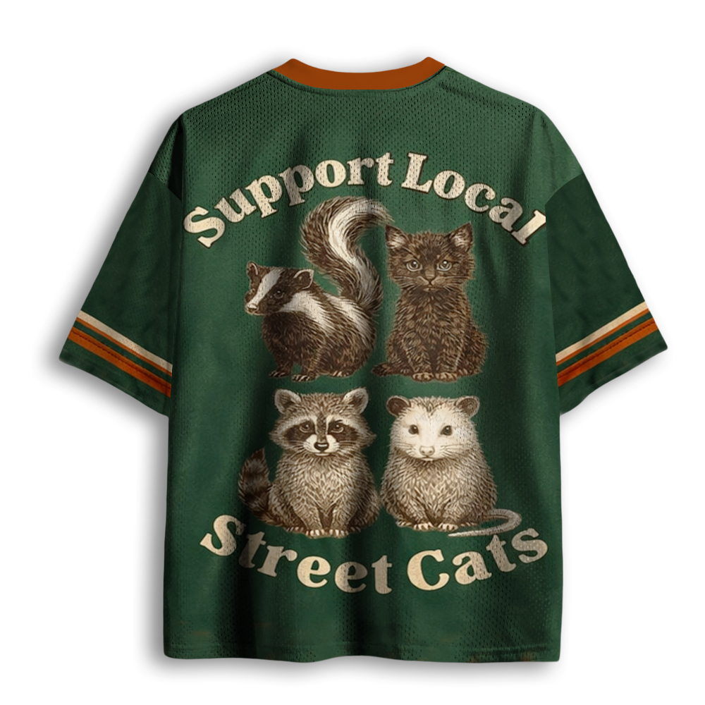 Baddiecat Support Local Street Cats Mesh Jersey