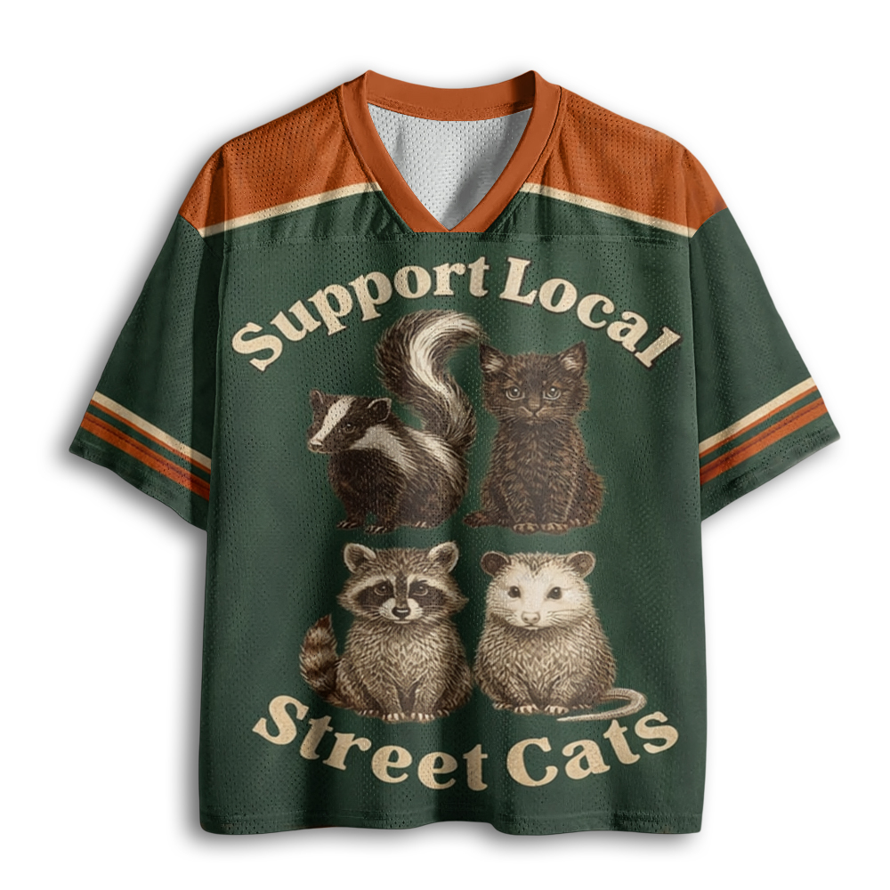 Baddiecat Support Local Street Cats Mesh Jersey