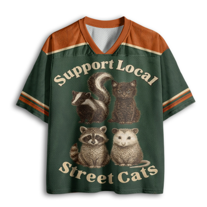 Baddiecat Support Local Street Cats Mesh Jersey