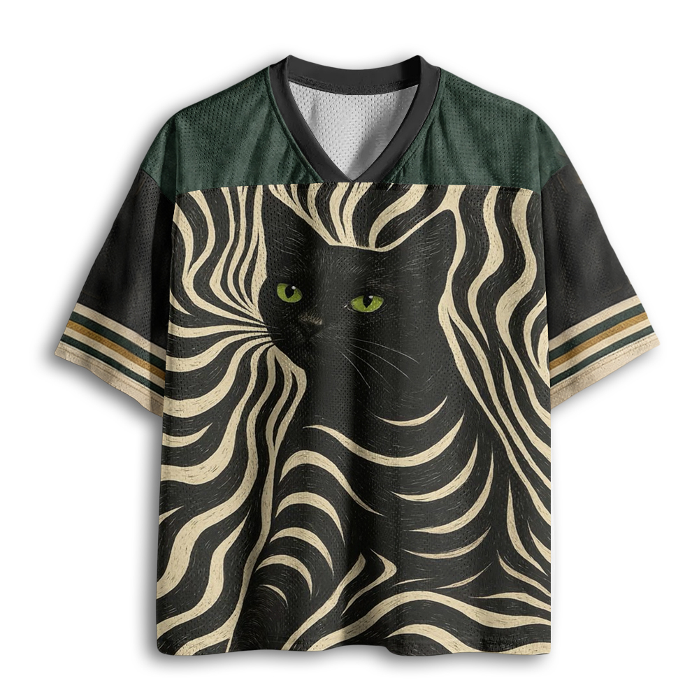 Baddiecat Abstract Cat Mesh Jersey