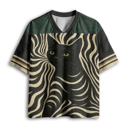 Baddiecat Abstract Cat Mesh Jersey