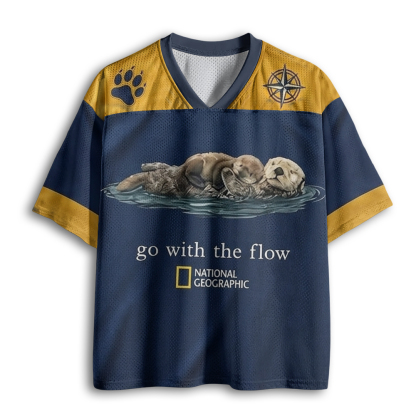 Baddiecat Funny Go With The Flow Mesh Jersey