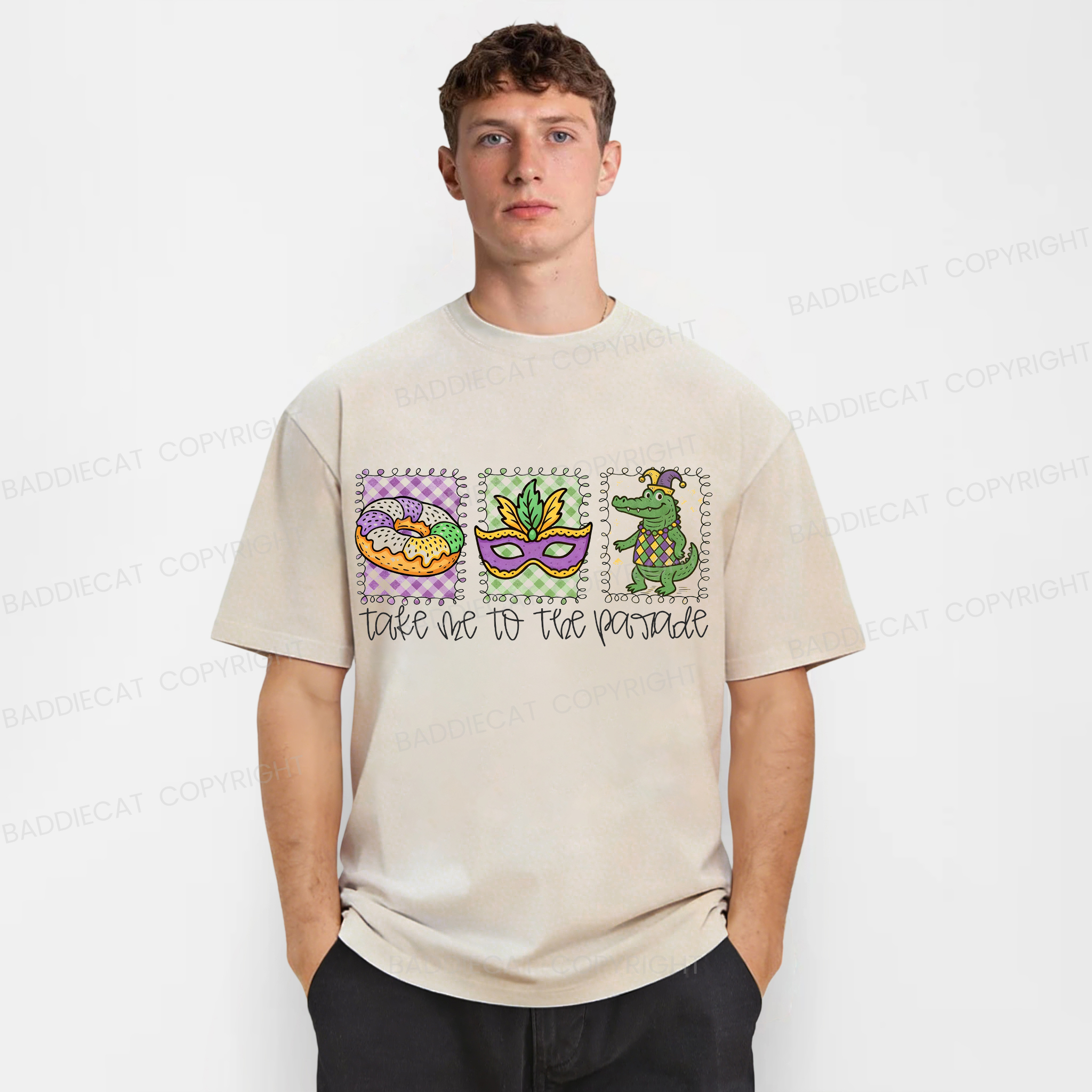 Baddiecat Take Me To The Parade Washed T-Shirt