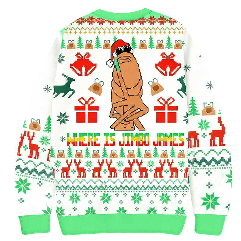 Baddiecat Where Is Jimbo James Christmas Ugly Sweatshirt