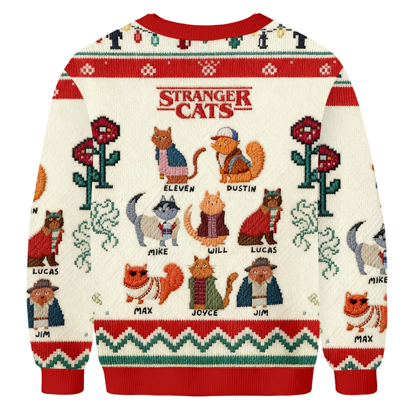 Baddiecat Stranger Things Cat Ugly Sweatshirt