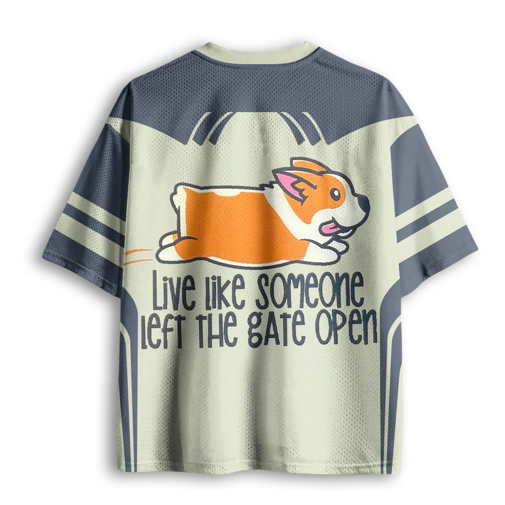 Baddiecat Live Like Someone Left The Gate Open Mesh Jersey