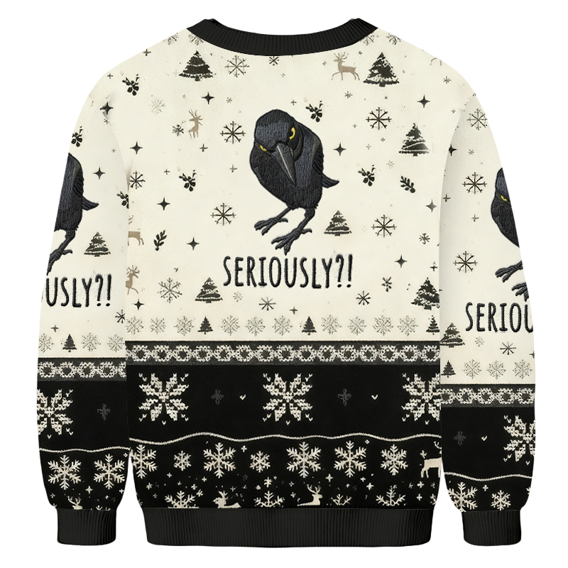 Baddiecat Seriously Christmas Ugly Sweatshirt