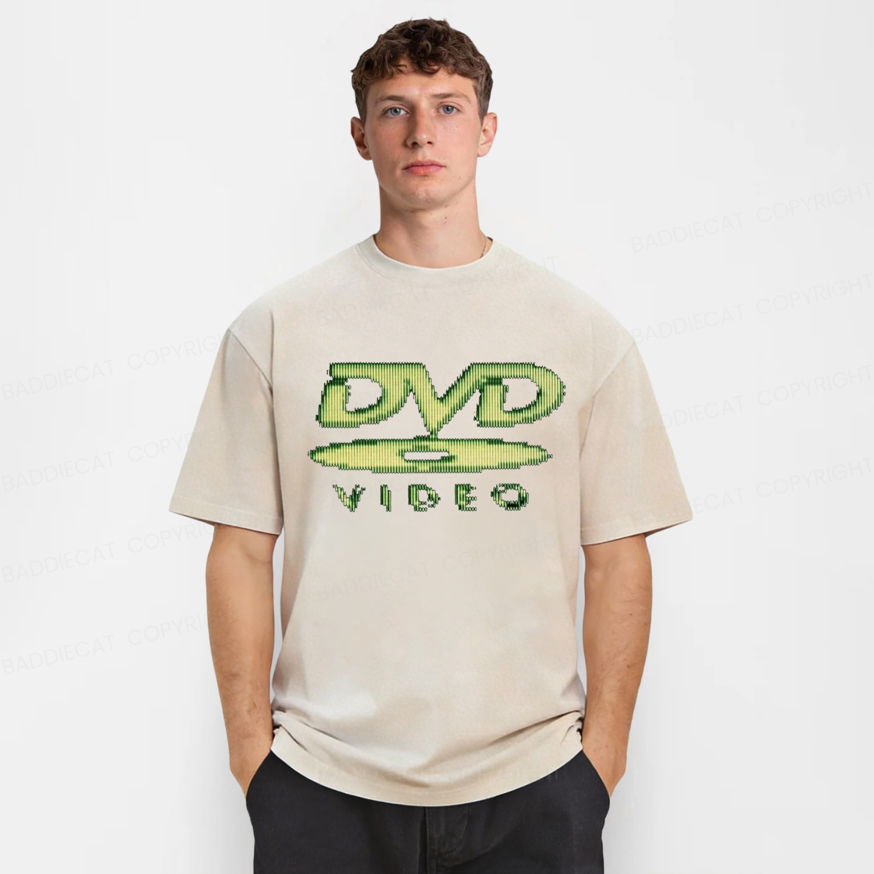 Baddiecat Retro DVD Washed T-shirt