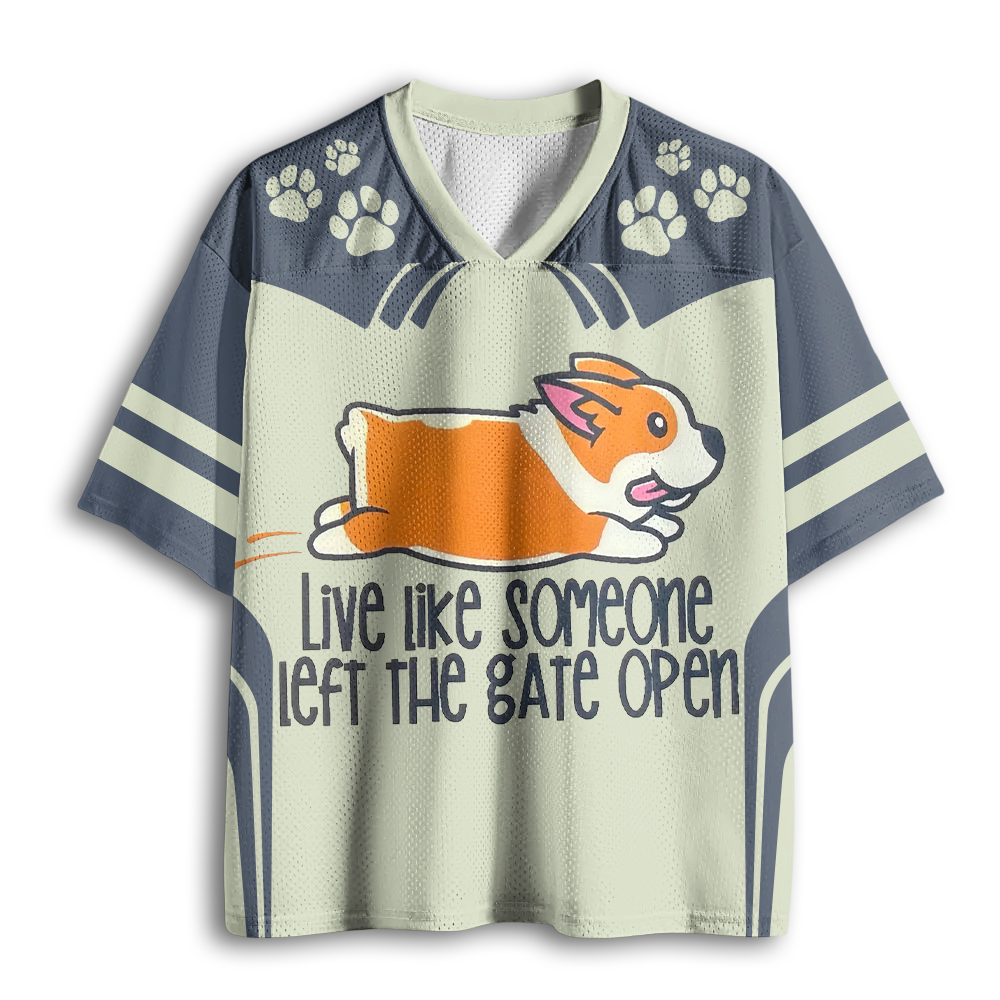 Baddiecat Live Like Someone Left The Gate Open Mesh Jersey