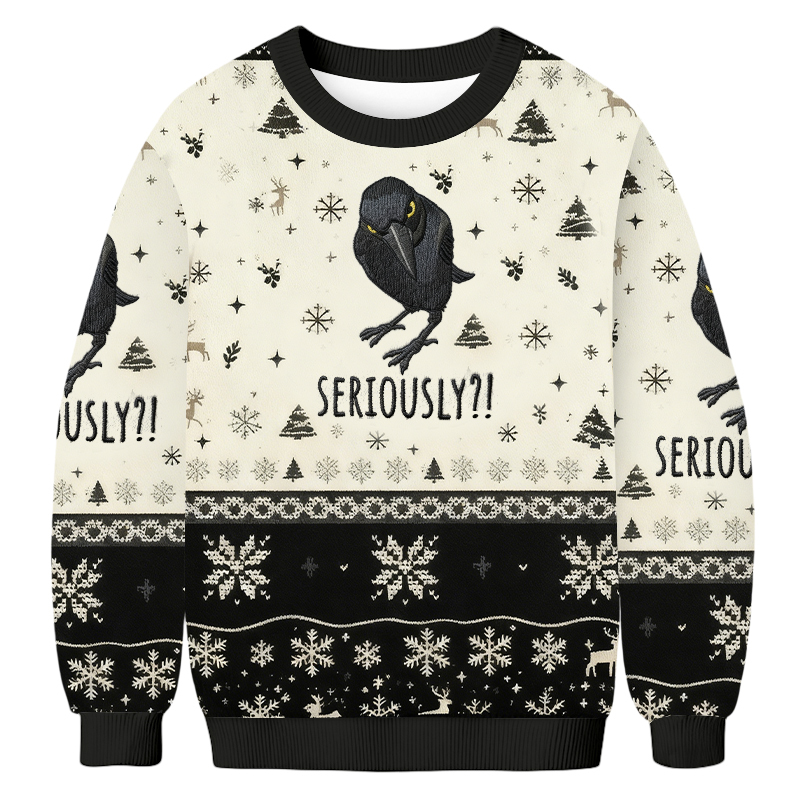 Baddiecat Seriously Christmas Ugly Sweatshirt